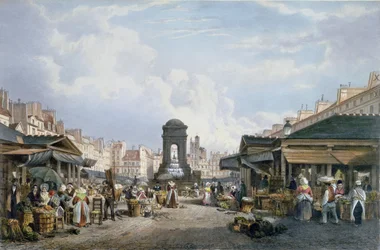 Ansicht des Marche des Innocents, ca. 1840-45